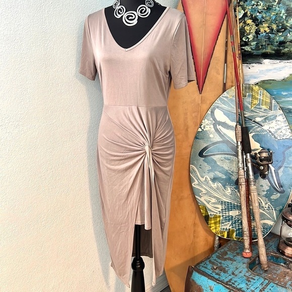 ⭐️Andree By Unit, Softest Rosy Mauve, Front-Knot Dress,So Soft & Easy,Size M - Picture 4 of 16